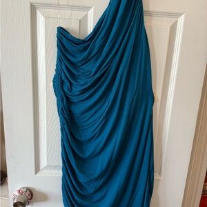 a new day Teal One-Shoulder Dress